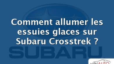 Comment allumer les essuies glaces sur Subaru Crosstrek ?