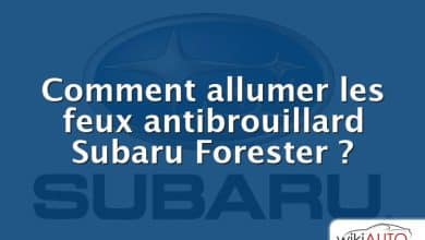 Comment allumer les feux antibrouillard Subaru Forester ?