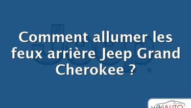 Comment allumer les feux arrière Jeep Grand Cherokee ?