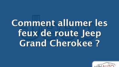 Comment allumer les feux de route Jeep Grand Cherokee ?