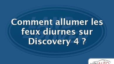 Comment allumer les feux diurnes sur Discovery 4 ?