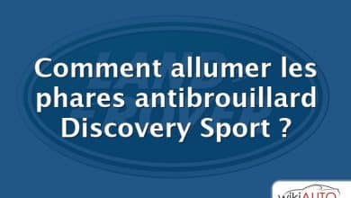 Comment allumer les phares antibrouillard Discovery Sport ?