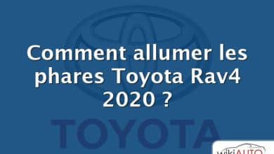 Comment allumer les phares Toyota Rav4 2020 ?