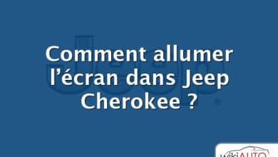 Comment allumer l’écran dans Jeep Cherokee ?