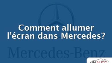 Comment allumer l’écran dans Mercedes?