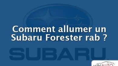 Comment allumer un Subaru Forester rab ?