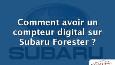 Comment avoir un compteur digital sur Subaru Forester ?