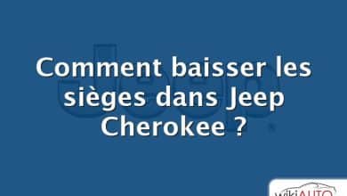 Comment baisser les sièges dans Jeep Cherokee ?