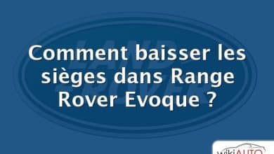 Comment baisser les sièges dans Range Rover Evoque ?