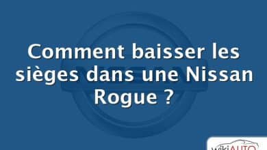 Comment baisser les sièges dans une Nissan Rogue ?