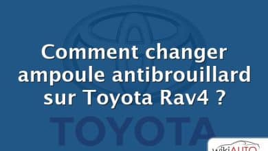 Comment changer ampoule antibrouillard sur Toyota Rav4 ?