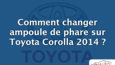 Comment changer ampoule de phare sur Toyota Corolla 2014 ?