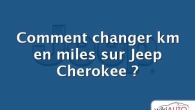 Comment changer km en miles sur Jeep Cherokee ?