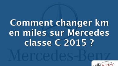 Comment changer km en miles sur Mercedes classe C 2015 ?