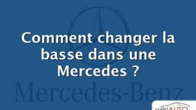 Comment changer la basse dans une Mercedes ?