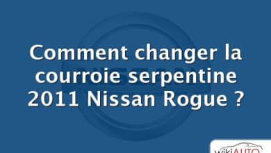 Comment changer la courroie serpentine 2011 Nissan Rogue ?