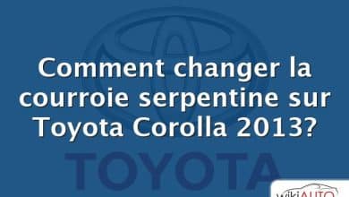 Comment changer la courroie serpentine sur Toyota Corolla 2013?