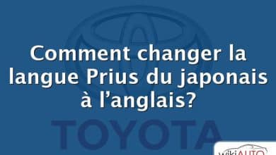 Comment changer la langue Prius du japonais à l’anglais?