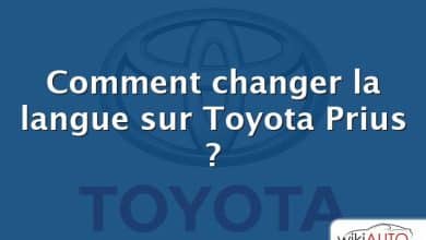 Comment changer la langue sur Toyota Prius ?