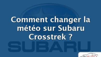 Comment changer la météo sur Subaru Crosstrek ?