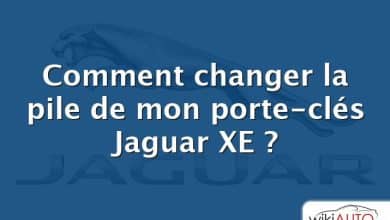 Comment changer la pile de mon porte-clés Jaguar XE ?