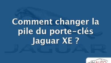 Comment changer la pile du porte-clés Jaguar XE ?