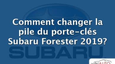 Comment changer la pile du porte-clés Subaru Forester 2019?