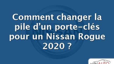 Comment changer la pile d’un porte-clés pour un Nissan Rogue 2020 ?