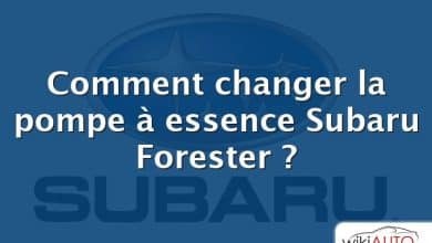 Comment changer la pompe à essence Subaru Forester ?