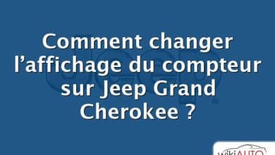 Comment changer l’affichage du compteur sur Jeep Grand Cherokee ?