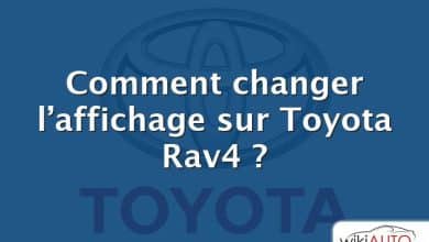 Comment changer l’affichage sur Toyota Rav4 ?