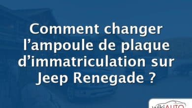 Comment changer l’ampoule de plaque d’immatriculation sur Jeep Renegade ?