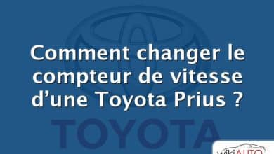 Comment changer le compteur de vitesse d’une Toyota Prius ?