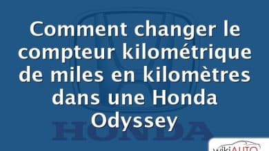 Comment changer le compteur kilométrique de miles en kilomètres dans une Honda Odyssey