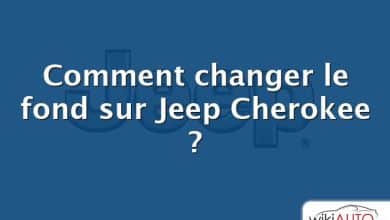 Comment changer le fond sur Jeep Cherokee ?