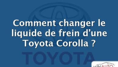 Comment changer le liquide de frein d’une Toyota Corolla ?