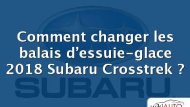 Comment changer les balais d’essuie-glace 2018 Subaru Crosstrek ?
