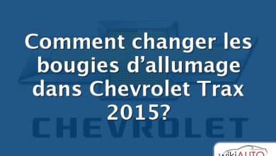 Comment changer les bougies d’allumage dans Chevrolet Trax 2015?