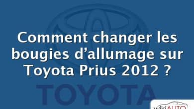 Comment changer les bougies d’allumage sur Toyota Prius 2012 ?