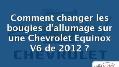 Comment changer les bougies d’allumage sur une Chevrolet Equinox V6 de 2012 ?