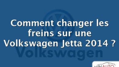 Comment changer les freins sur une Volkswagen Jetta 2014 ?