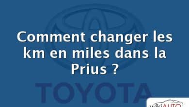 Comment changer les km en miles dans la Prius ?