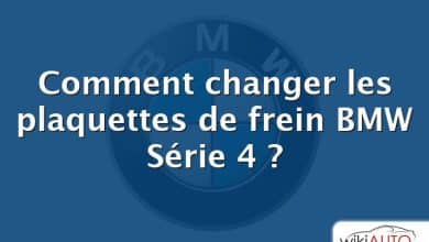 Comment changer les plaquettes de frein BMW Série 4 ?