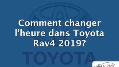 Comment changer l’heure dans Toyota Rav4 2019?
