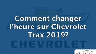 Comment changer l’heure sur Chevrolet Trax 2019?