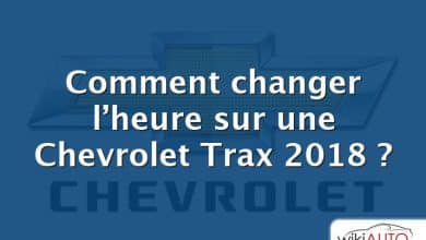 Comment changer l’heure sur une Chevrolet Trax 2018 ?