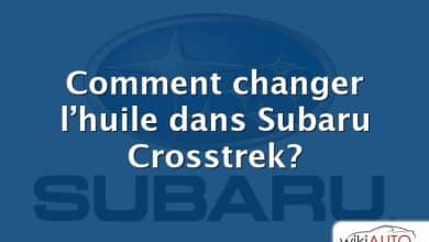 Comment changer l’huile dans Subaru Crosstrek?