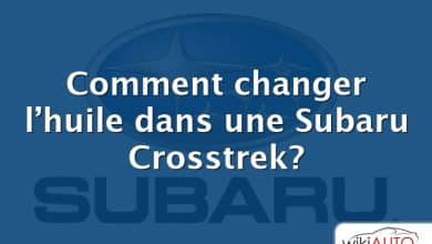 Comment changer l’huile dans une Subaru Crosstrek?