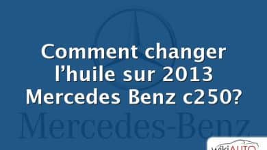 Comment changer l’huile sur 2013 Mercedes Benz c250?