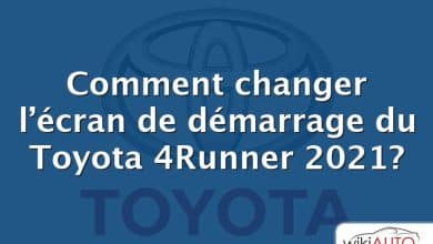 Comment changer l’écran de démarrage du Toyota 4Runner 2021?